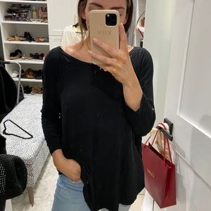 Black piko top